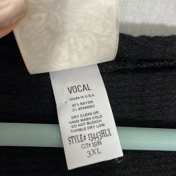 Vocal black sparkle studded hoodie top size 3XL - Picture 8 of 8